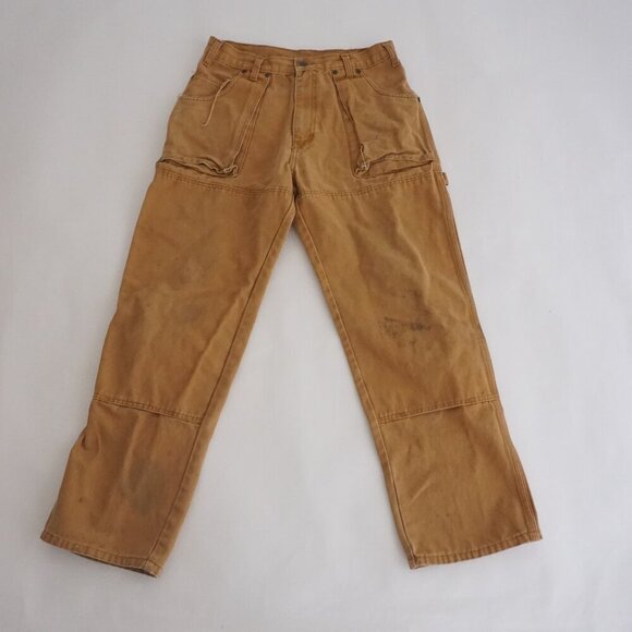 Dickies Tan Heavyweight Cotton Double Knee Carpenter Dungaree Pants 32X30 - Picture 1 of 16